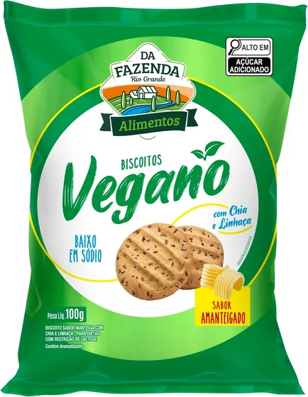 Biscoito Vegano Amanteigado Zero Da Fazenda 100g