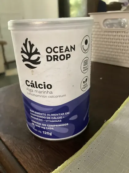 Cálcio de Alga Ocean Drop 120 Tabletes