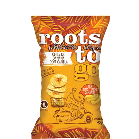 Chips Banana com Canela Roots To Go 45g