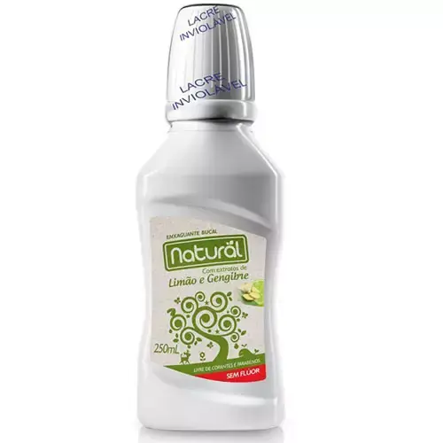Enxaguante Bucal Natural com Extratos de Limão e Gengibre 250ml
