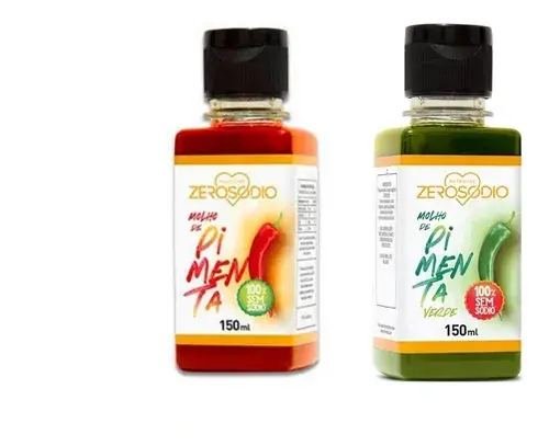 Molho de Pimenta Vermelha/Verde - ZeroSódio -150ml