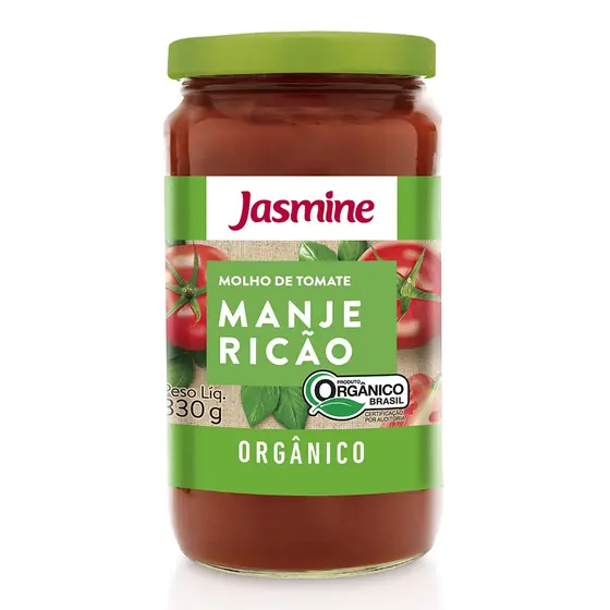 Molho de Tomate com Manjericão Orgânico Jasmine 330g